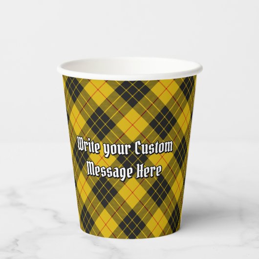 Clan MacLeod van Lewis Crest Papieren Bekers (Achterkant)