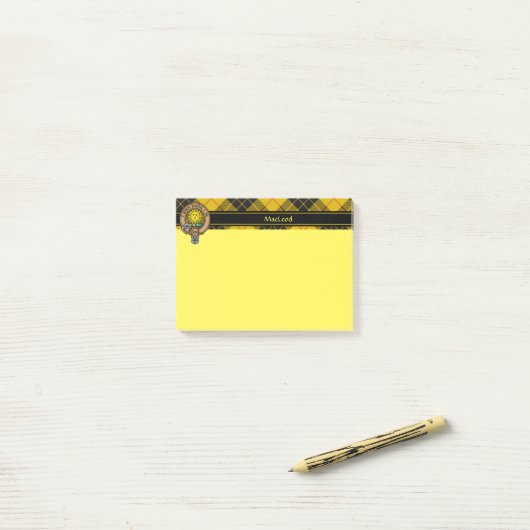 Clan MacLeod van Lewis Crest Post-it® Notes (Op bureau)