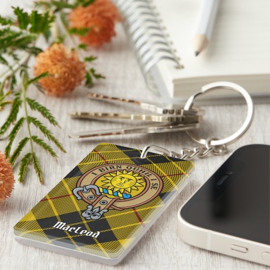 Clan MacLeod van Lewis Crest Sleutelhanger (Voorkant Rechts)