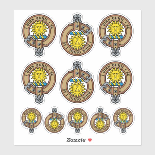 Clan MacLeod van Lewis Crest Sticker (Vel)