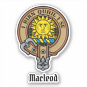 Clan MacLeod van Lewis Crest Sticker (Voorkant)