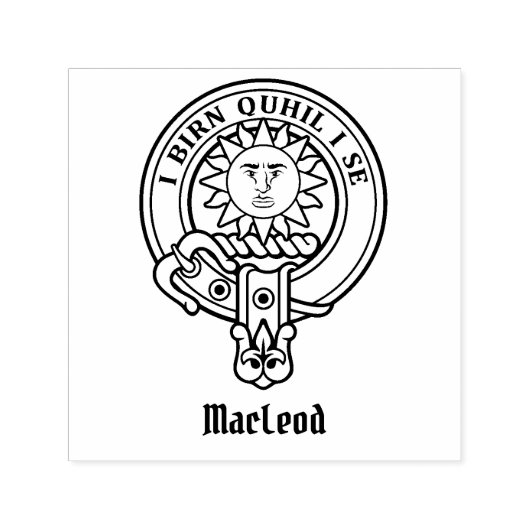 Clan MacLeod van Lewis Crest Zelfinktende Stempel (Design)