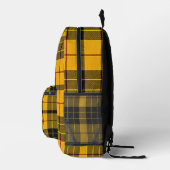 Clan MacLeod van Lewis Geel Zwart Schotse Tartan Bedrukte Rugzak (Rechts)