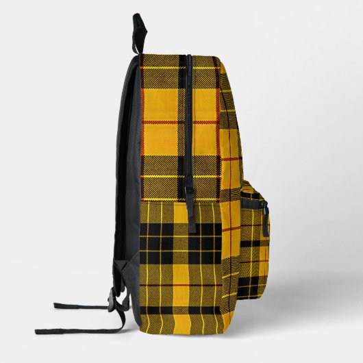 Clan MacLeod van Lewis Geel Zwart Schotse Tartan Bedrukte Rugzak (Links)