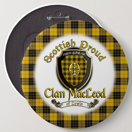 Clan MacLeod van Lewis Scottish Proud Button (Voorkant /achterkant)