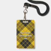 Clan Macleod van Lewis Tartan Badge (Achterkant met koord)