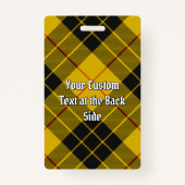 Clan Macleod van Lewis Tartan Badge (Achterkant)