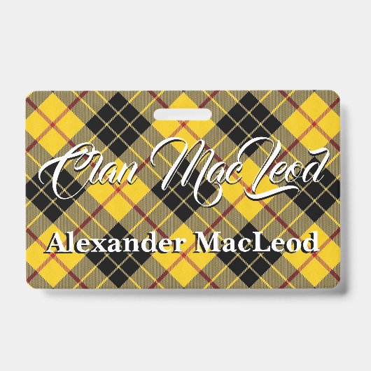 Clan MacLeod van Lewis Tartan Badge (Voorkant)