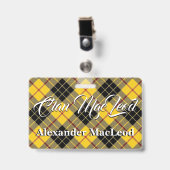 Clan MacLeod van Lewis Tartan Badge (Voorkant met clip)