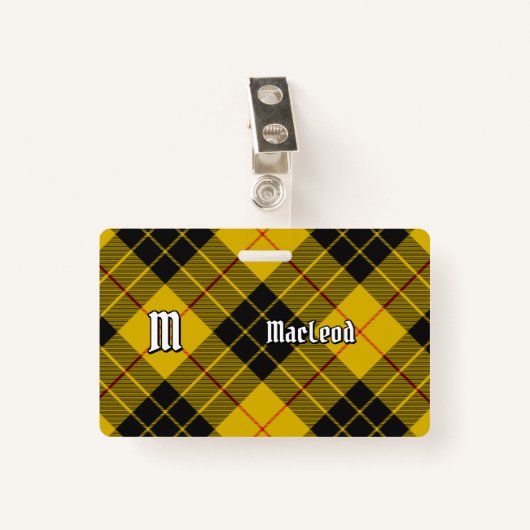 Clan Macleod van Lewis Tartan Badge (Voorkant met clip)