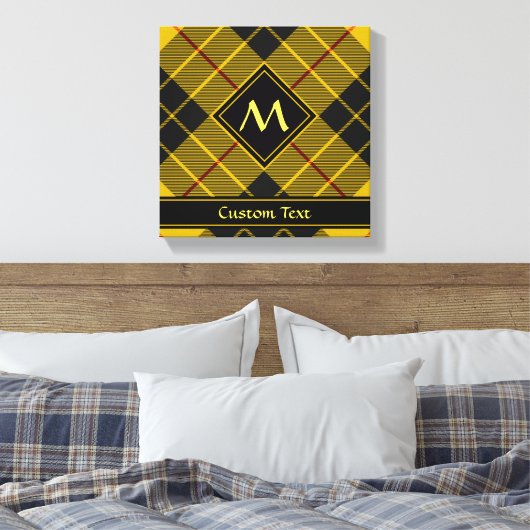 Clan Macleod van Lewis Tartan Canvas Afdruk (Insitu (Slaapkamer))