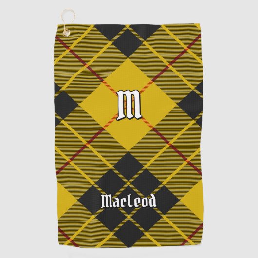 Clan Macleod van Lewis Tartan Golfhanddoek (Voorkant)