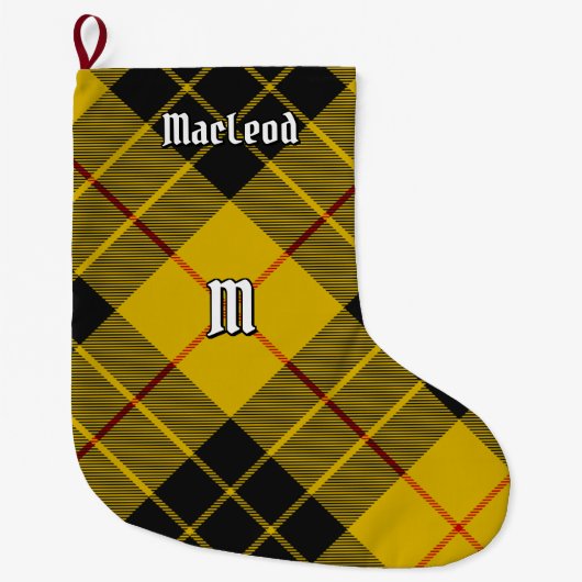 Clan Macleod van Lewis Tartan Grote Kerstsok (Voorkant)