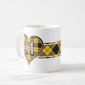 Clan MacLeod van Lewis Tartan Heart Koffiemok (Voorkant links)