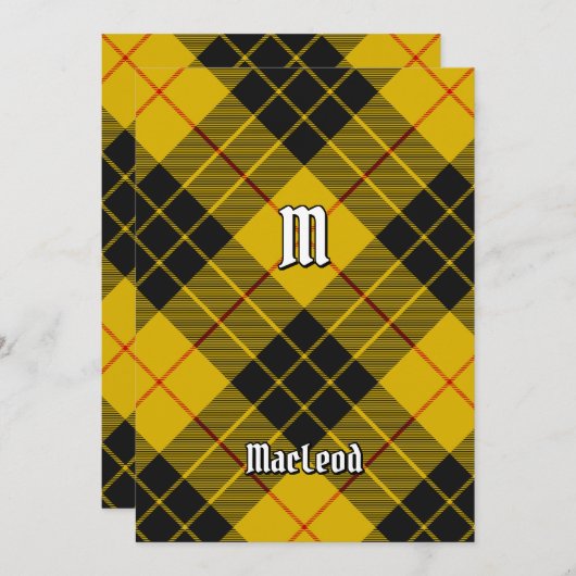 Clan Macleod van Lewis Tartan Kaart (Voorkant / Achterkant)