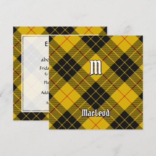 Clan Macleod van Lewis Tartan Kaart (Voorkant / Achterkant)