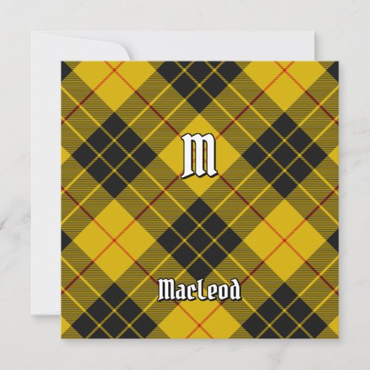 Clan Macleod van Lewis Tartan Kaart (Voorkant)