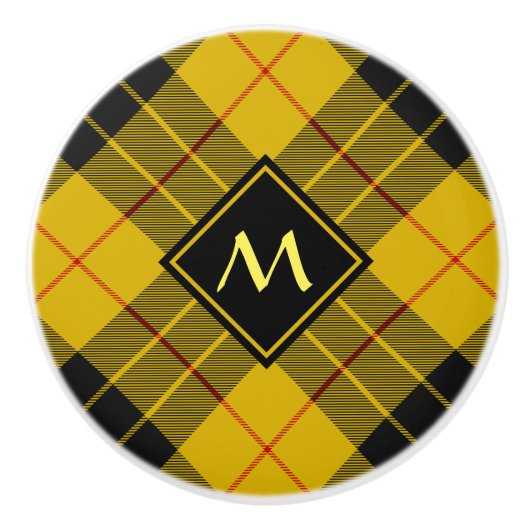 Clan Macleod van Lewis Tartan Keramische Knop (Voorkant)