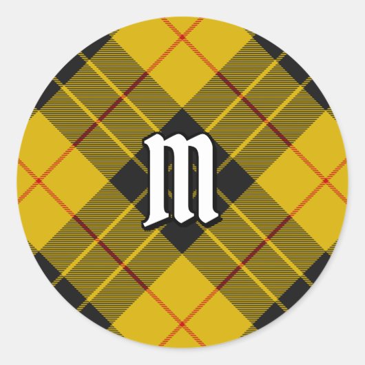 Clan Macleod van Lewis Tartan Ronde Sticker (Voorkant)
