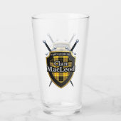 Clan MacLeod van Lewis Tartan Shield Glas (Achterkant)