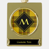 Clan Macleod van Lewis Tartan Verguld Banner Ornament (Voorkant)
