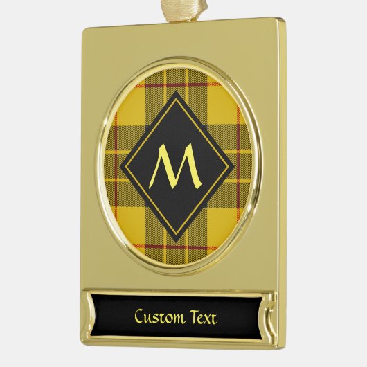 Clan Macleod van Lewis Tartan Verguld Banner Ornament (Links)
