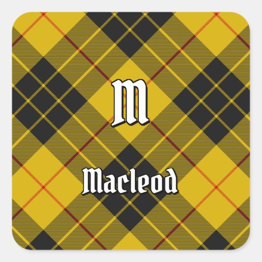 Clan Macleod van Lewis Tartan Vierkante Sticker (Voorkant)