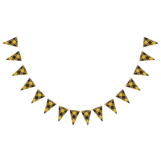 Clan MacLeod van Lewis Yellow & Black Tartan Vlaggetjes (Alle)