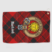 Clan MacLeod van Raasay Crest Golfhanddoek (Horizontaal)