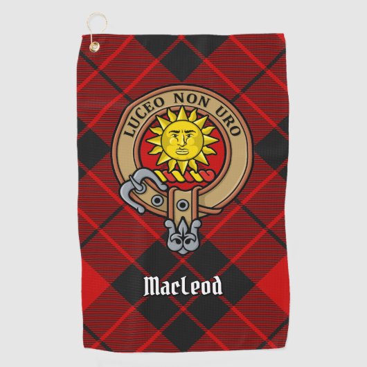Clan MacLeod van Raasay Crest Golfhanddoek (Voorkant)