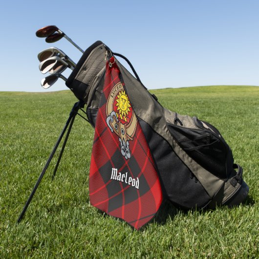 Clan MacLeod van Raasay Crest Golfhanddoek (Groen)