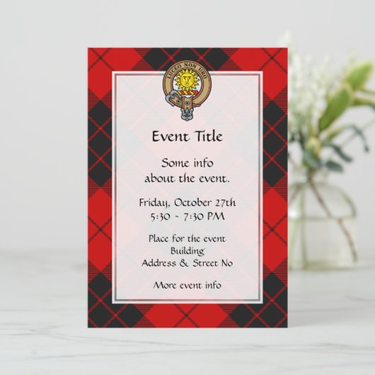 Clan MacLeod van Raasay Crest Kaart (Staand voorkant)