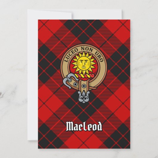 Clan MacLeod van Raasay Crest Kaart (Achterkant)