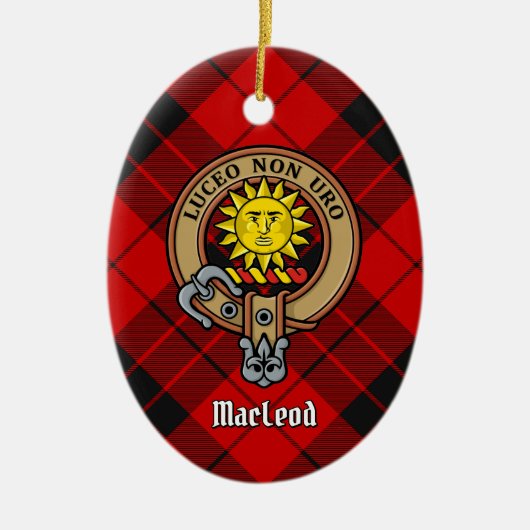 Clan MacLeod van Raasay Crest Keramisch Ornament (Voorkant)