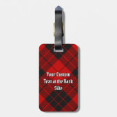 Clan MacLeod van Raasay Crest over Tartan Bagagelabel (Achterkant verticaal)