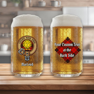 Clan MacLeod van Raasay Crest over Tartan Blikvorm Glas