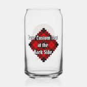 Clan MacLeod van Raasay Crest over Tartan Blikvorm Glas (Achterkant)