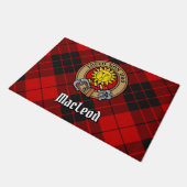 Clan MacLeod van Raasay Crest over Tartan Deurmat (Schuin)