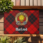 Clan MacLeod van Raasay Crest over Tartan Deurmat