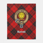 Clan MacLeod van Raasay Crest over Tartan Fleece Deken (Voorkant)