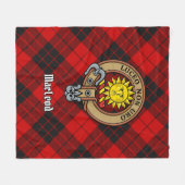 Clan MacLeod van Raasay Crest over Tartan Fleece Deken (Voorkant (Horizontaal))