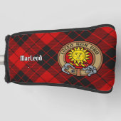 Clan MacLeod van Raasay Crest over Tartan Golfheadcover (Voorkant)