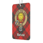 Clan MacLeod van Raasay Crest over Tartan Luchtverfrisser (Links)