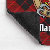 Clan MacLeod van Raasay Crest over Tartan Muismat (Hoek)