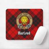 Clan MacLeod van Raasay Crest over Tartan Muismat (Met muis)