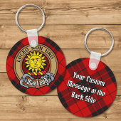 Clan MacLeod van Raasay Crest over Tartan Sleutelhanger