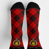Clan MacLeod van Raasay Crest over Tartan Socks Sokken (Top)