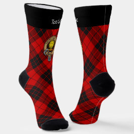Clan MacLeod van Raasay Crest over Tartan Socks Sokken