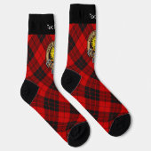 Clan MacLeod van Raasay Crest over Tartan Socks Sokken (Rechts)