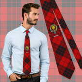 Clan MacLeod van Raasay Crest over Tartan Stropdas